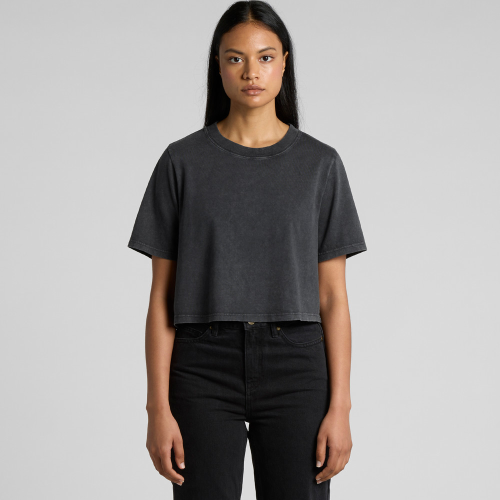 WOS STONE WASH HEAVY CROP 4086