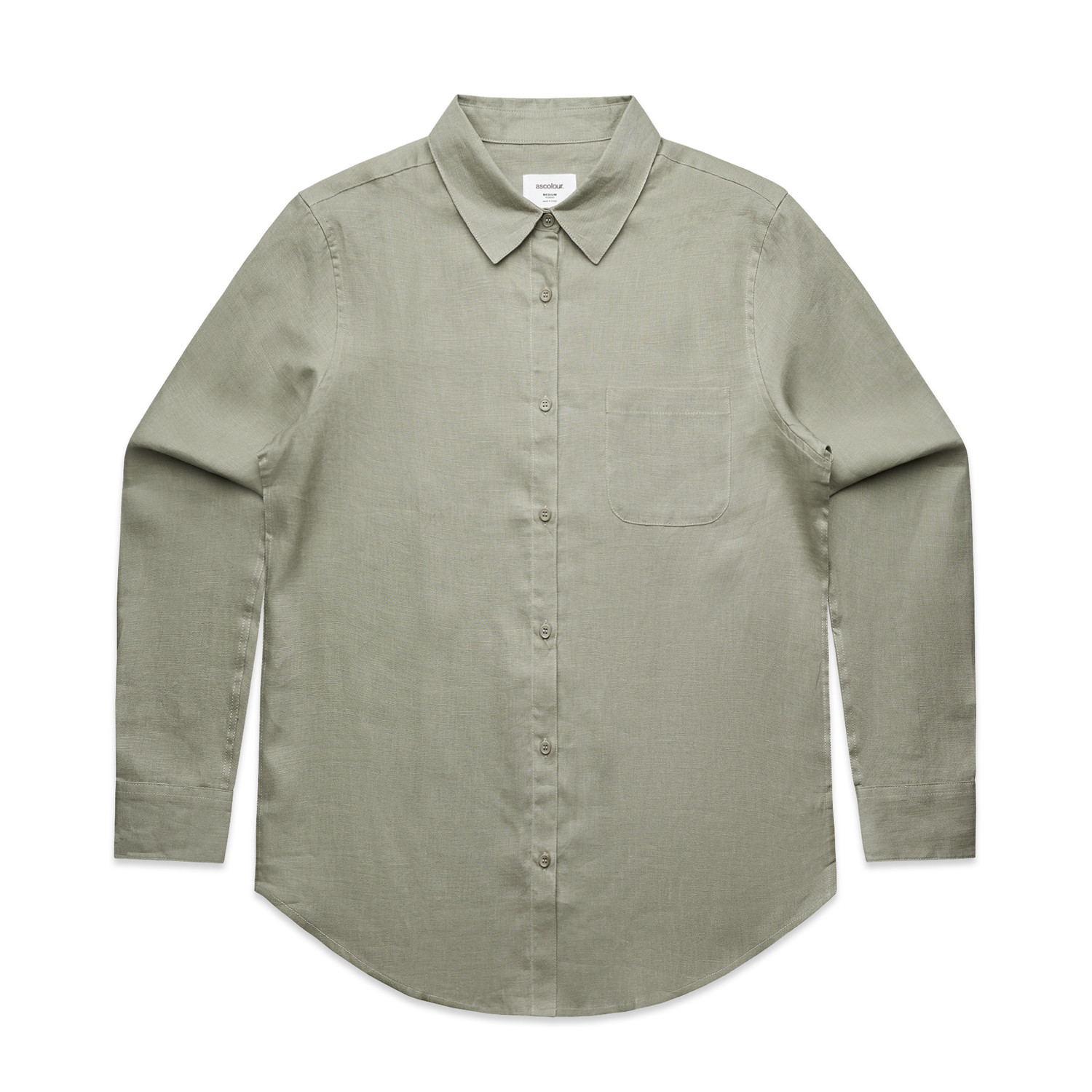 WOS LINEN SHIRT 4418 - EUCALYPTUS