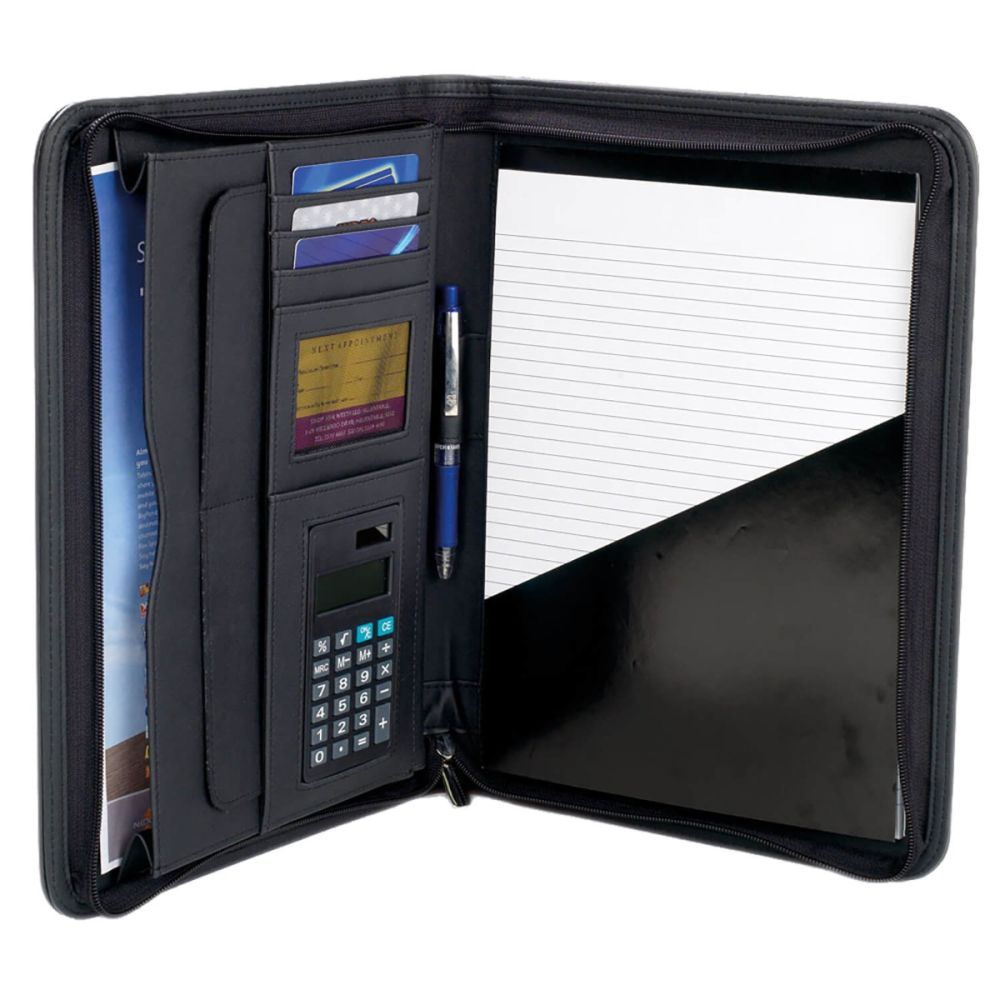 Leather Compendium with Calculator