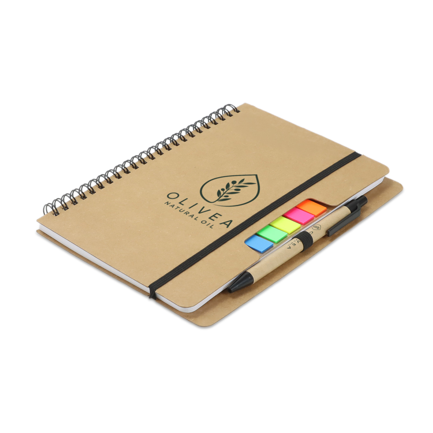 Kraft Notebook with Notes and Flags - Image 6