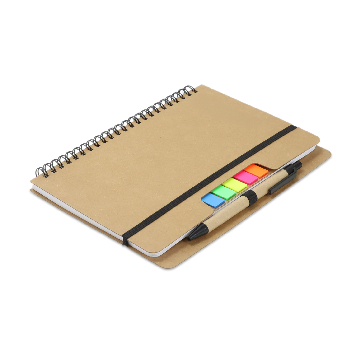 Kraft Notebook with Notes and Flags - Image 5
