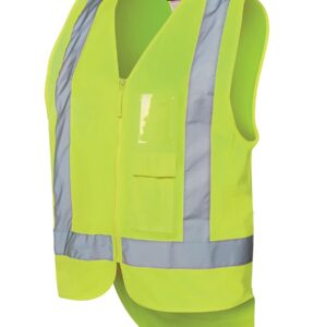 Hi Vis Zip Drop Tail H Pattern (D+N) Vest