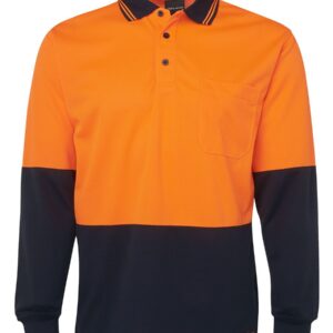Hi Vis L/S Traditional Polo
