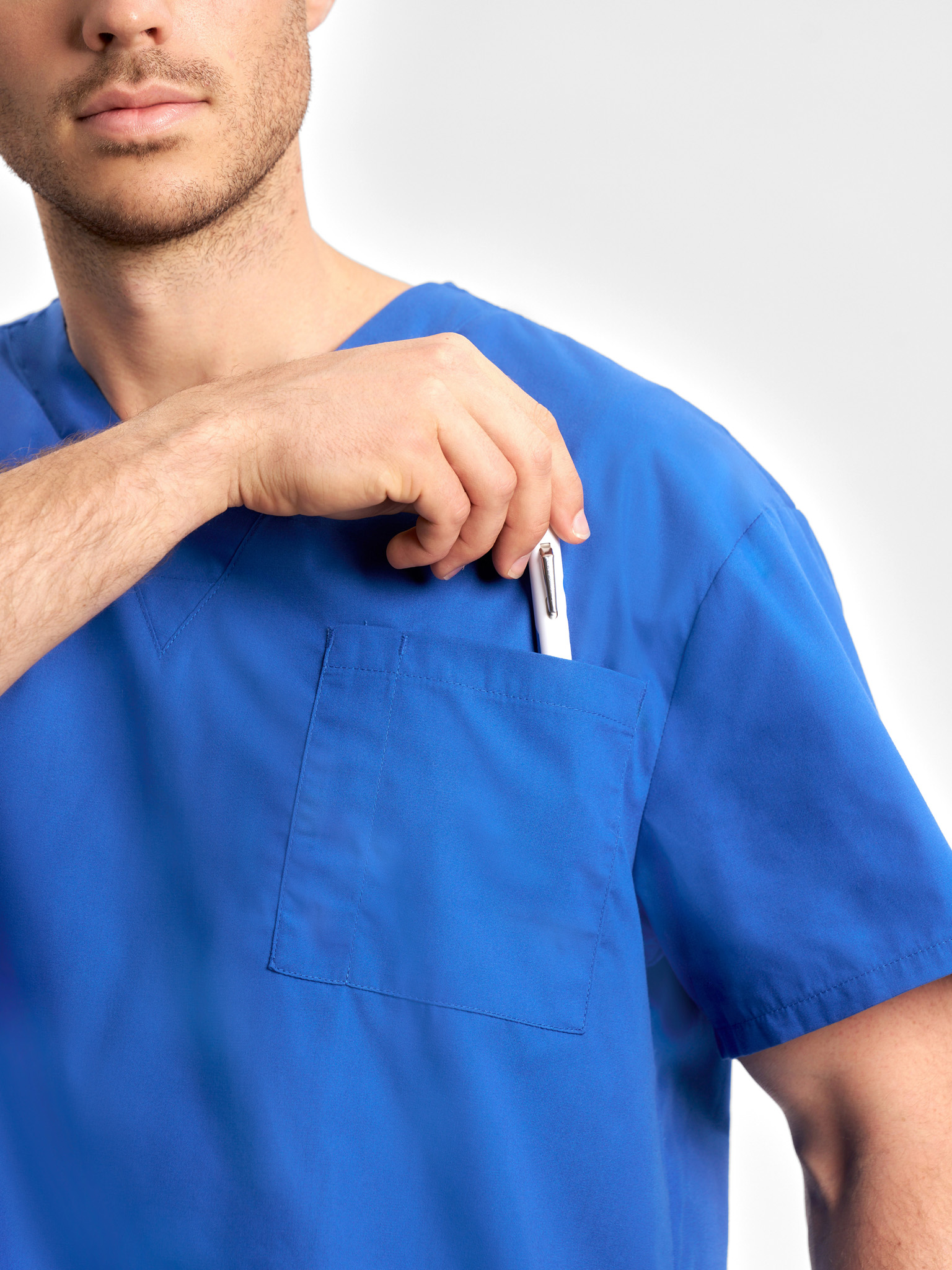 Classic Unisex Scrub Top - Image 4