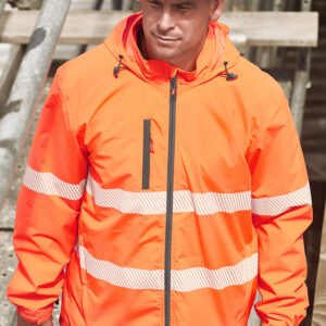 Unisex Super Light Segmented Tape Packable Rain Jacket